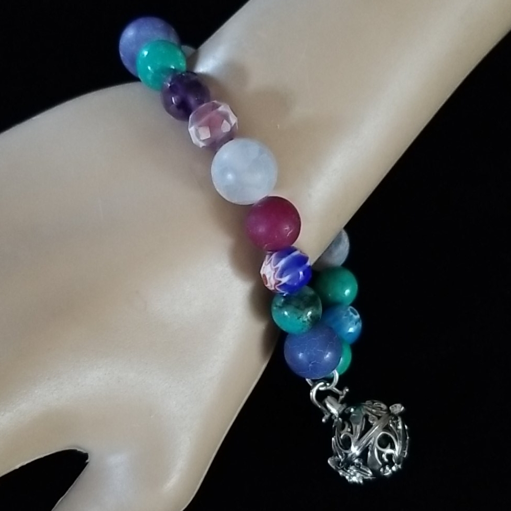 NWT Boho Beaded Diffuser Stretch Bracelet - Picture 8 of 16
